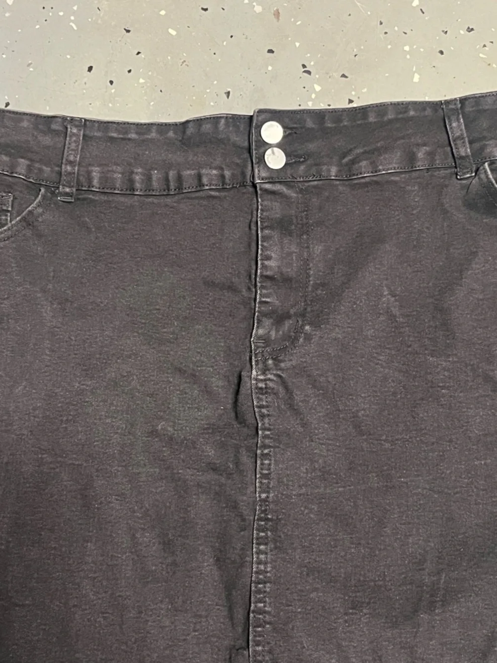 Women black jeans plus skirt size 5XL knee length - Picture 3 of 5